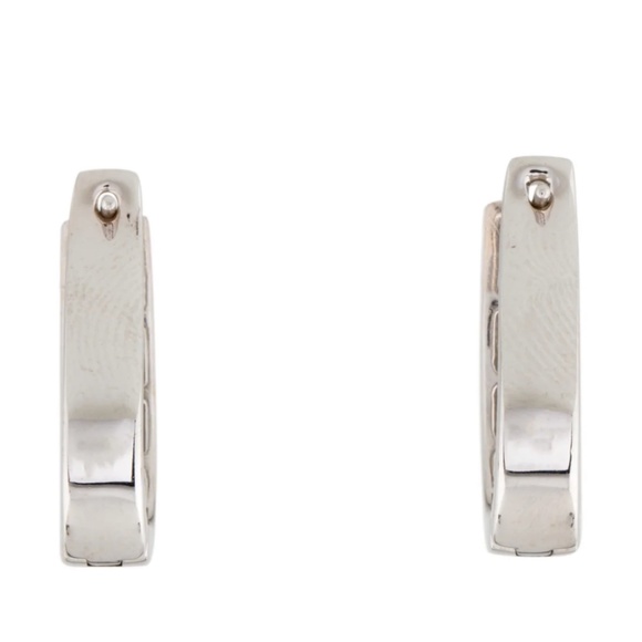 14K 1.20ctw Diamond Hoop Earrings - Picture 3 of 5